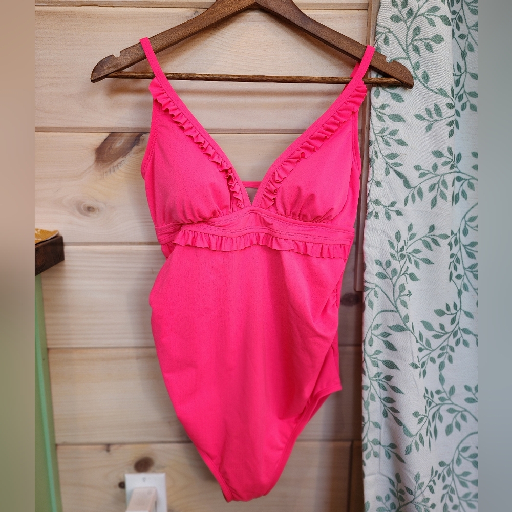 Isabel Maternity by Ingrid & Isabel Pink One Piece Swimsuit